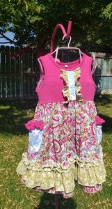 Summer fun girls pocketed dress